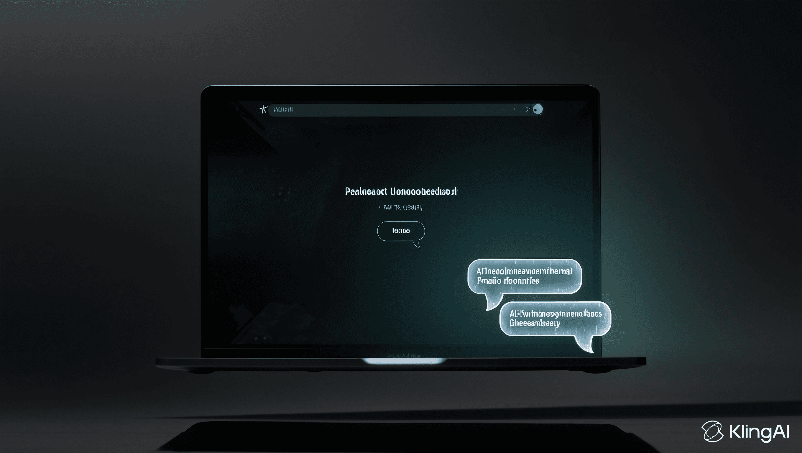AI chatbot interface on a laptop screen with automation workflow connections glowing in the background